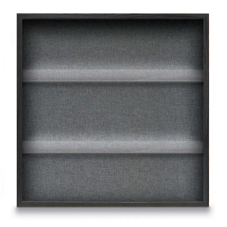 United Visual Products Outdoor Enclosed Combo Board, 48"x36", Satin Frame/Blue & Rubber UVCB4836OD-BLUE-RUBBER